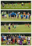 Touch rugby boys, staff and parents