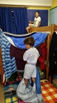 Boarders' Camp in  - Building tents in the dorms.